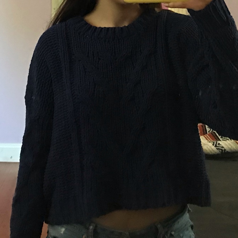 Cable knit sweater